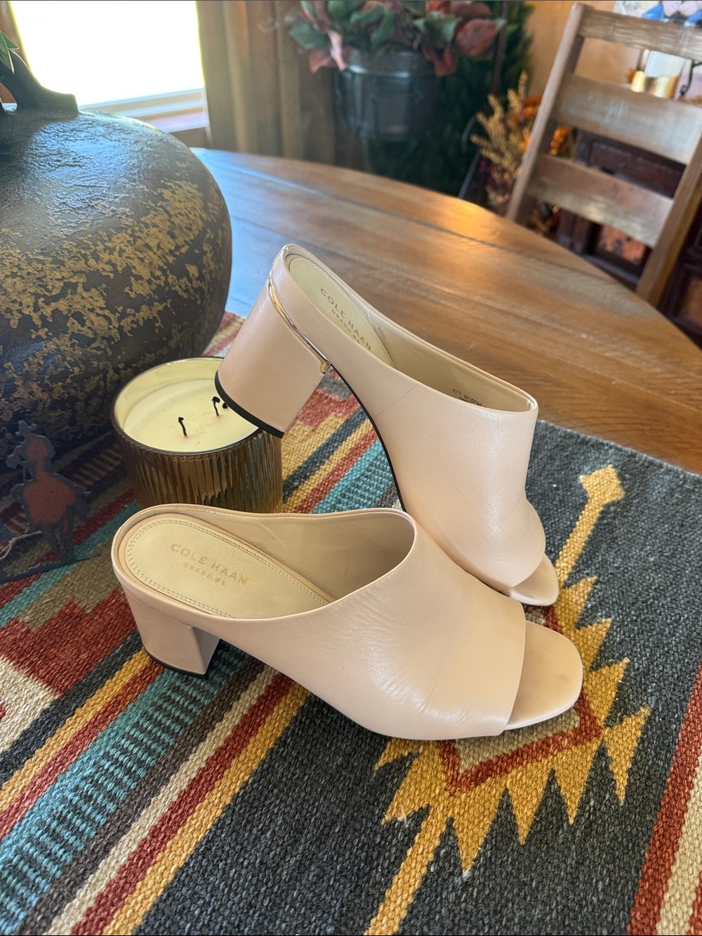 Cole Haan Women's Blush Leather Open-Toe Mule - Picture 2 of 8